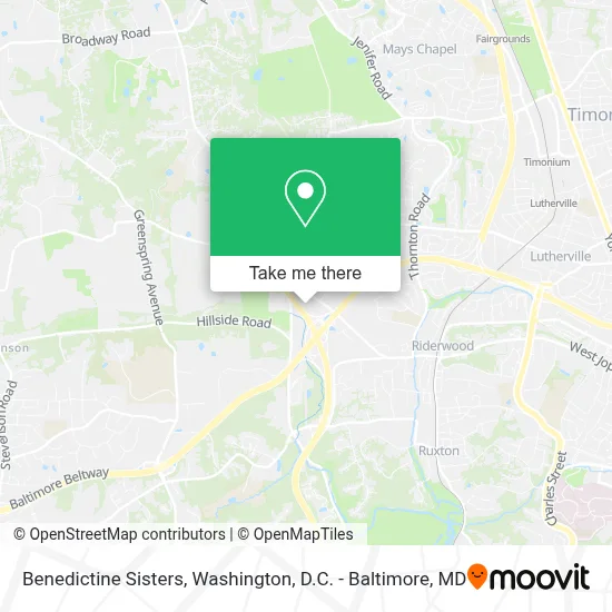 Benedictine Sisters map