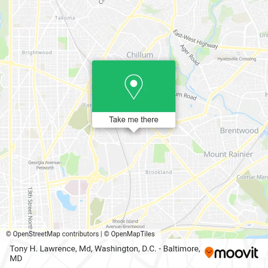 Tony H. Lawrence, Md map