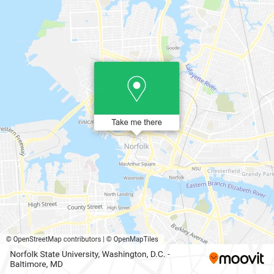 Norfolk State University map