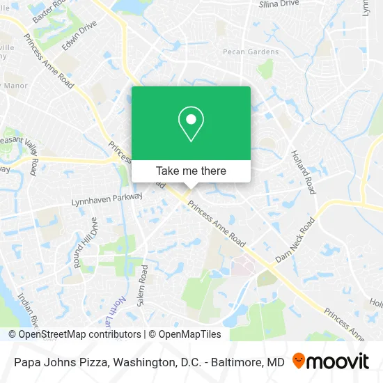 Papa Johns Pizza map