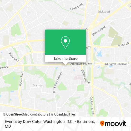 Events by Dmv Cater map