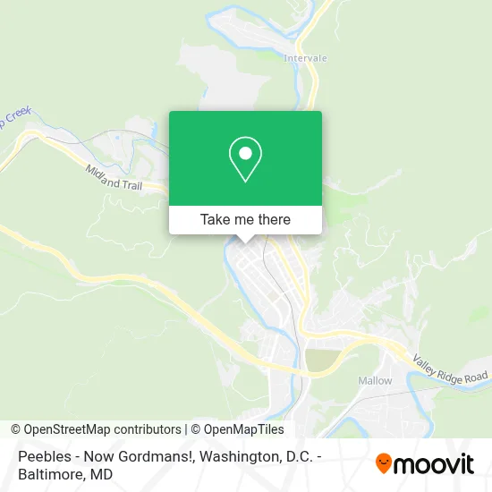 Peebles - Now Gordmans! map