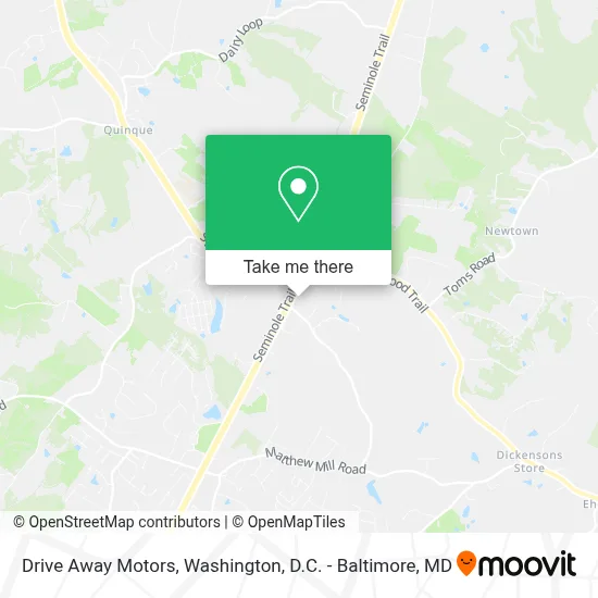 Drive Away Motors map