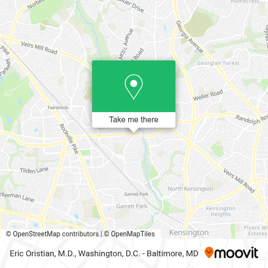 Eric Oristian, M.D. map
