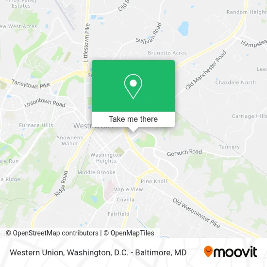 Western Union map