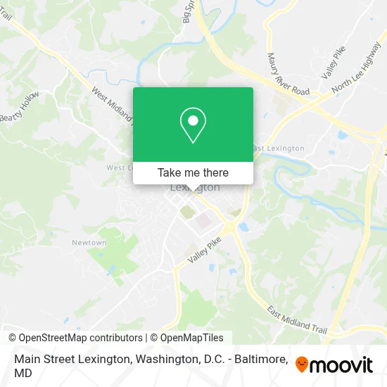 Main Street Lexington map