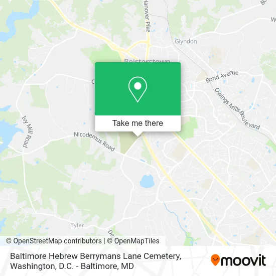 Baltimore Hebrew Berrymans Lane Cemetery map