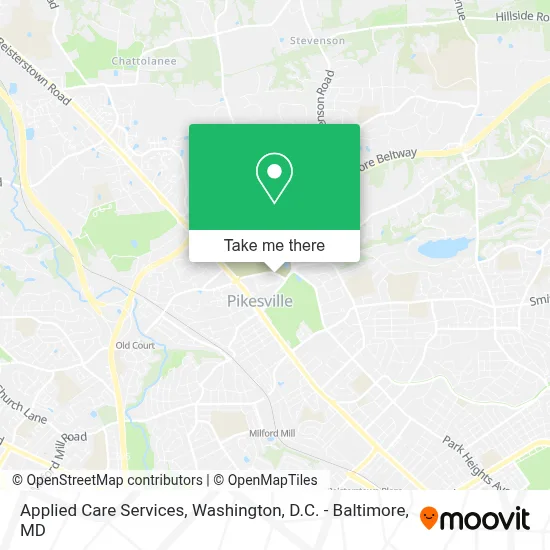 Applied Care Services map