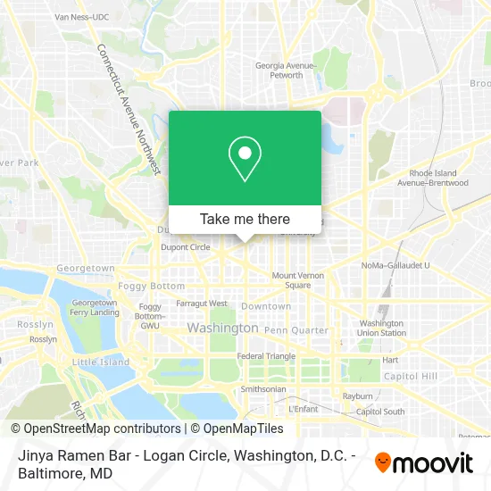 Jinya Ramen Bar - Logan Circle map