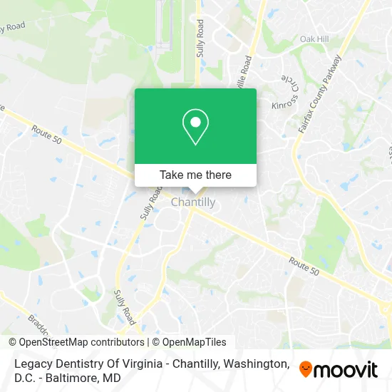 Legacy Dentistry Of Virginia - Chantilly map