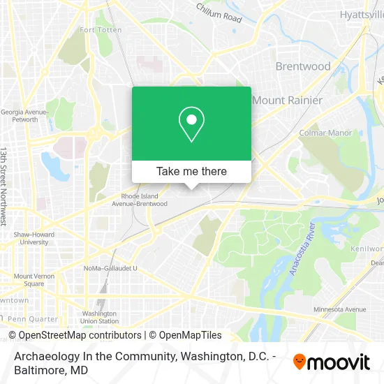 Archaeology In the Community map