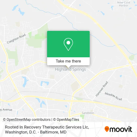 Rooted In Recovery Therapeutic Services Llc map