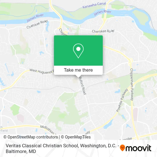 Veritas Classical Christian School map