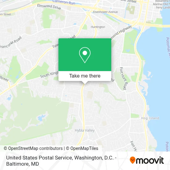 United States Postal Service map