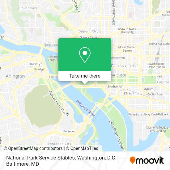 National Park Service Stables map