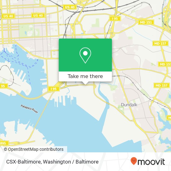 Mapa de CSX-Baltimore