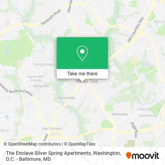 The Enclave Silver Spring Apartments map