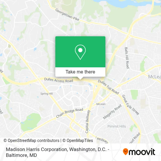 Madison Harris Corporation map