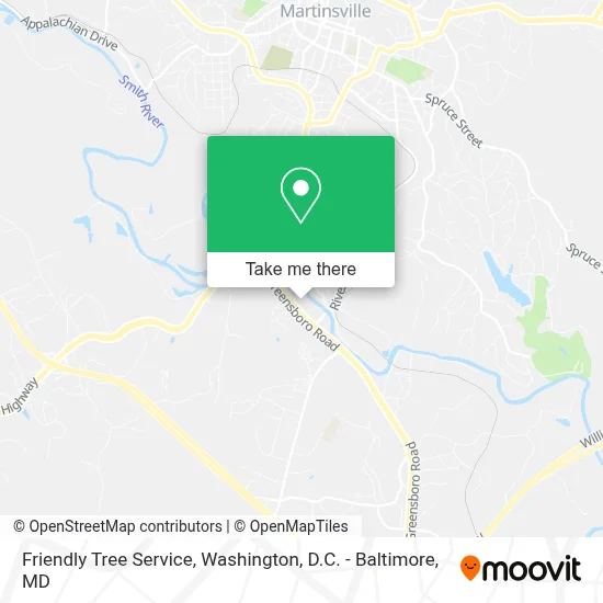 Friendly Tree Service map
