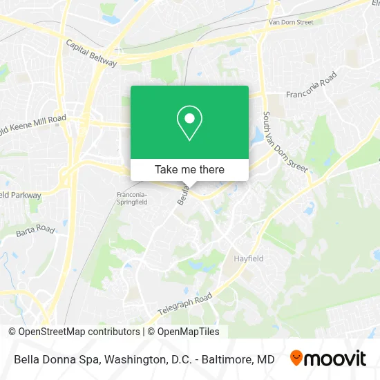 Bella Donna Spa map
