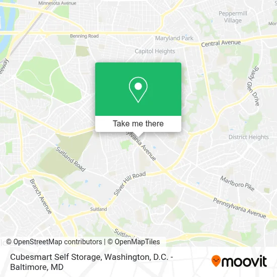 Cubesmart Self Storage map