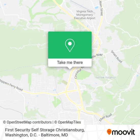 First Security Self Storage Christiansburg map