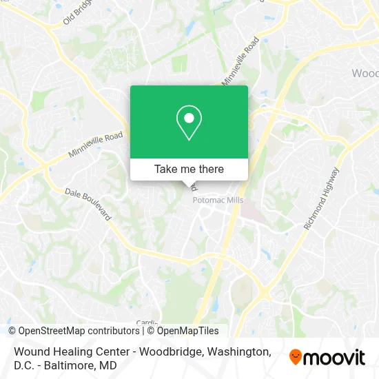 Wound Healing Center - Woodbridge map
