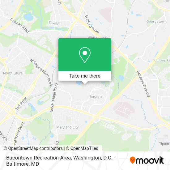 Bacontown Recreation Area map