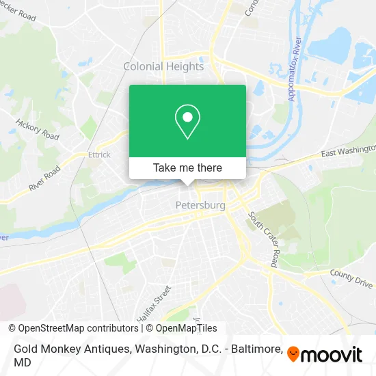 Gold Monkey Antiques map