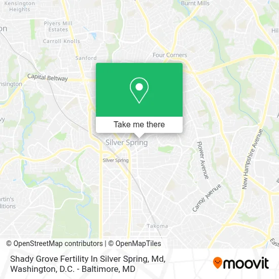 Shady Grove Fertility In Silver Spring, Md map