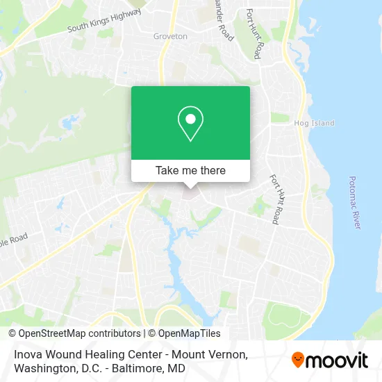 Inova Wound Healing Center - Mount Vernon map