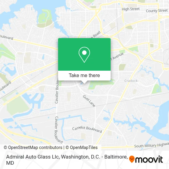 Admiral Auto Glass Llc map
