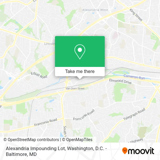 Alexandria Impounding Lot map