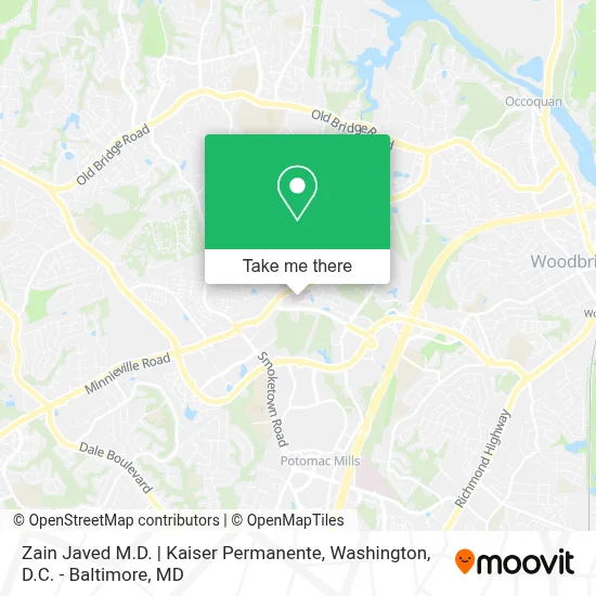 Zain Javed M.D. | Kaiser Permanente map