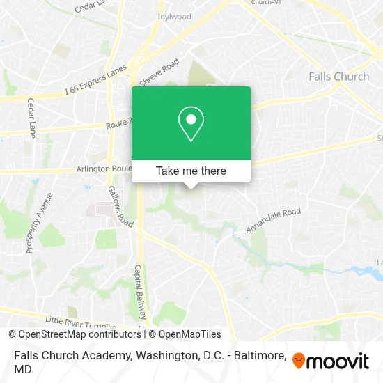 Falls Church Academy map