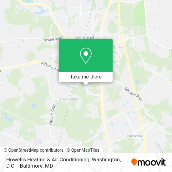 Howell's Heating & Air Conditioning map