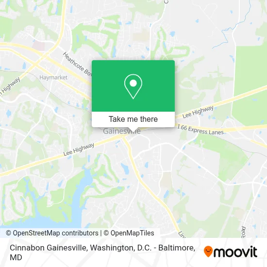 Cinnabon Gainesville map