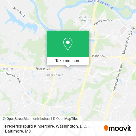 Fredericksburg Kindercare map