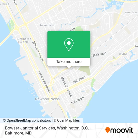 Bowser Janitorial Services map