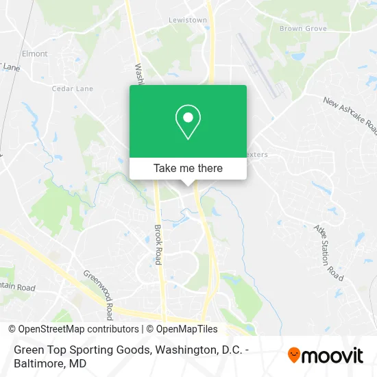 Green Top Sporting Goods map