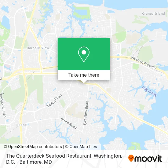 The Quarterdeck Seafood Restaurant map
