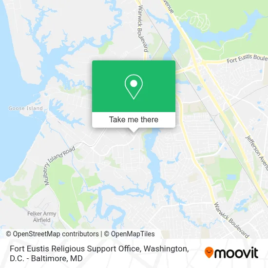 Fort Eustis Religious Support Office map