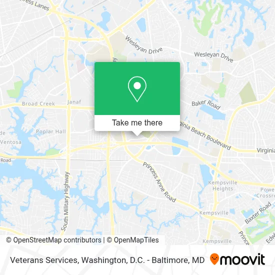 Veterans Services map