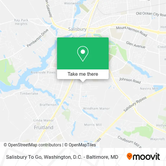 Salisbury To Go map