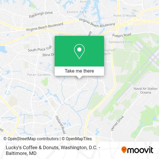 Lucky's Coffee & Donuts map