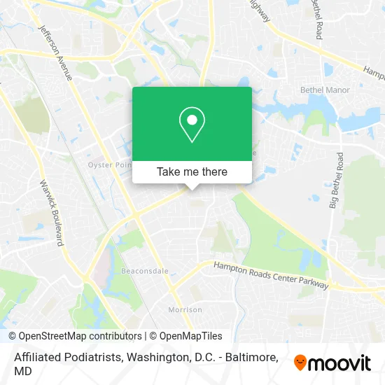 Affiliated Podiatrists map