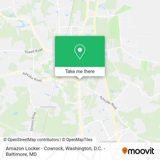Amazon Locker - Cowrock map