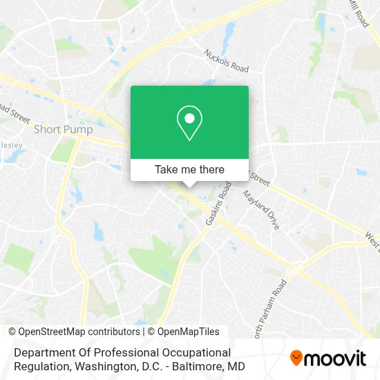 Department Of Professional Occupational Regulation map
