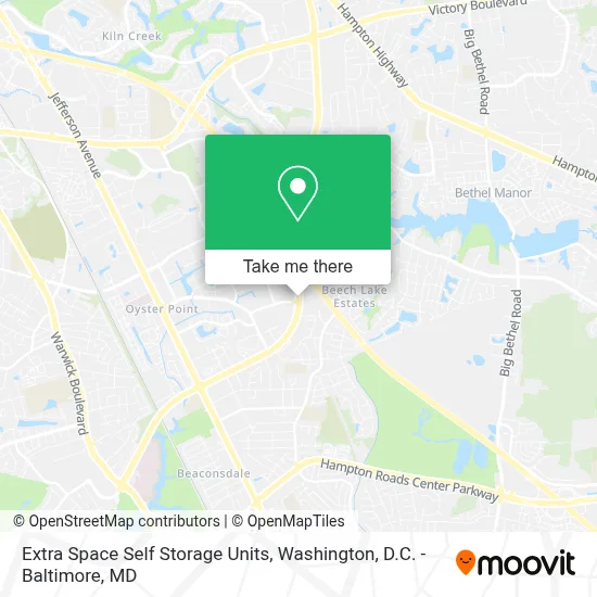 Extra Space Self Storage Units map