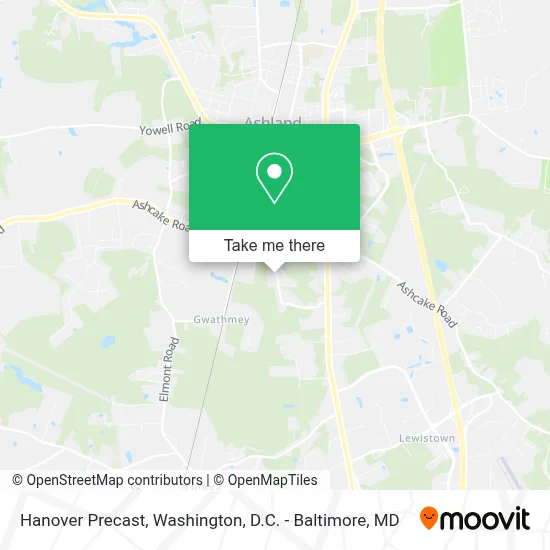 Hanover Precast map